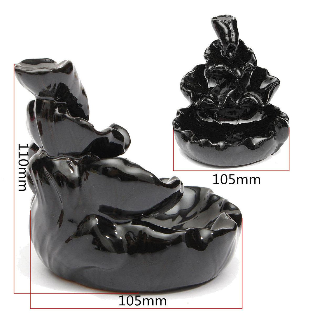 Ceramic Backflow Incense Cone Burner Feng Shui Censer Holder Water Stream Home Fragrant Furnace - MRSLM