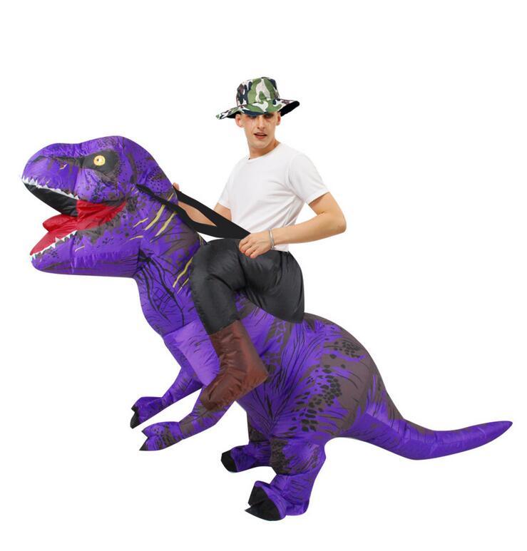 Halloween Carnival Costume Inflatable Dinosaur T-Rex Costume Jurassic World Park Blowup Dinosaur Cosplay Costume Toy - MRSLM