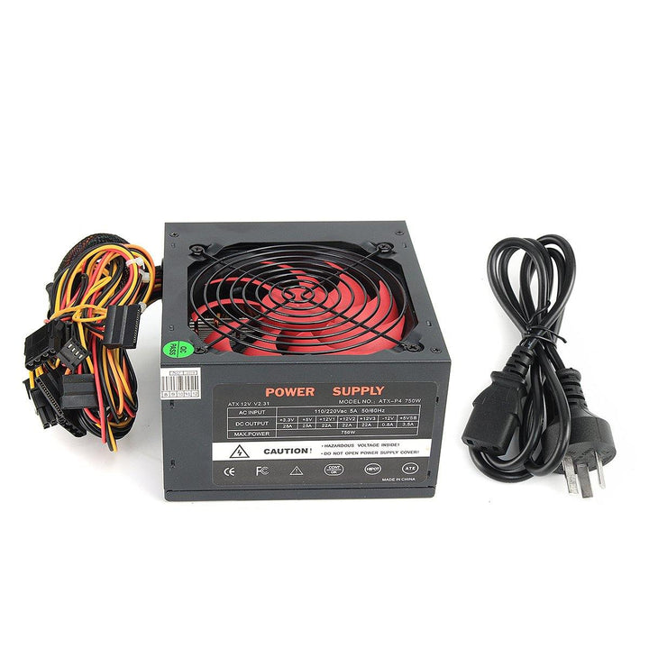 750W 110V-230V Alimentazione Power Supply ATX Alluminio 20+4PIN ATX 12V V2.3 - MRSLM