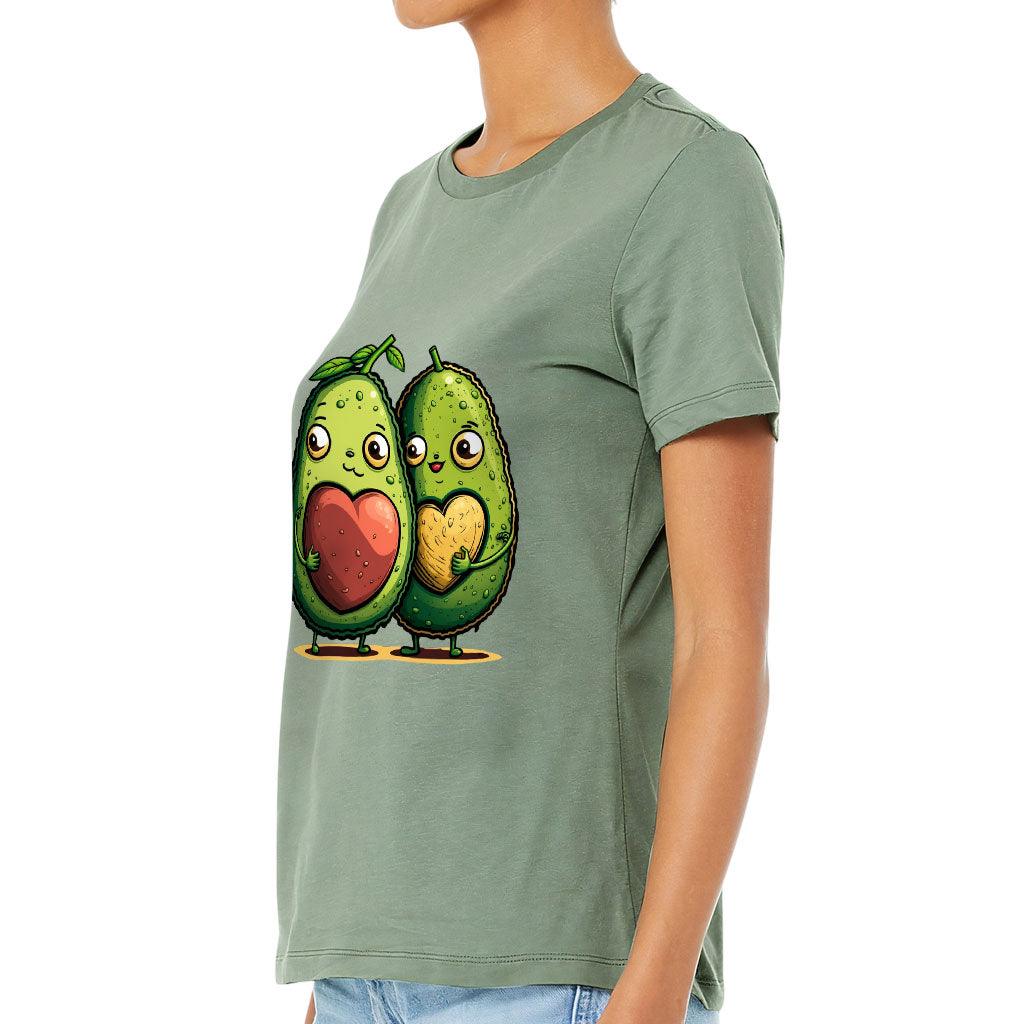 Avocado Women's T-Shirt - Love Couple T-Shirt - Graphic Relaxed Tee - MRSLM