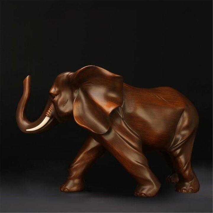 Resin Elephant Statue Fortune Mascot Living Room Cabinet TV Office Home Decorations - MRSLM