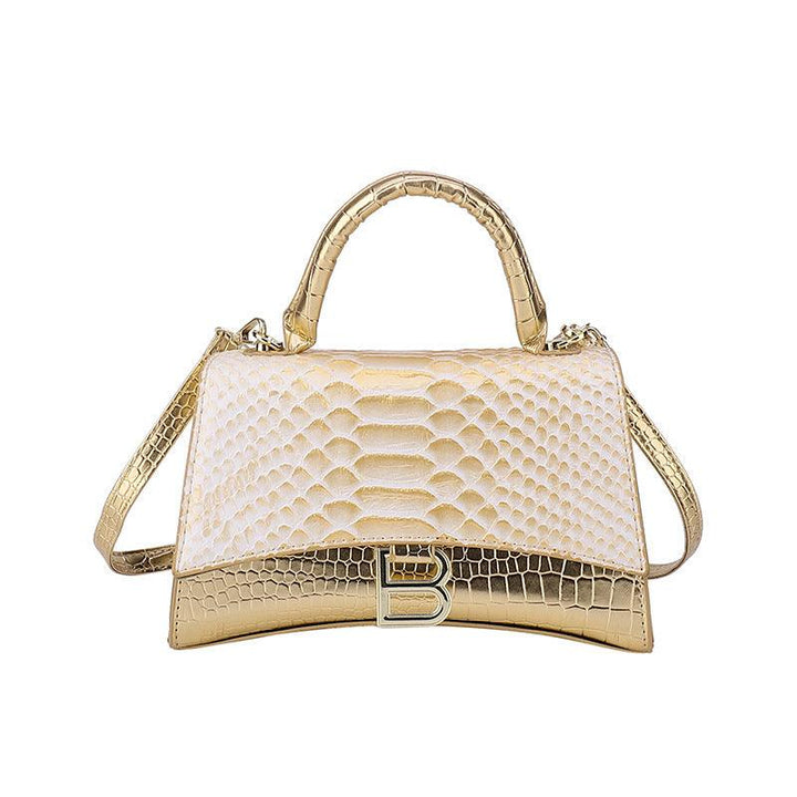 Women's Snake Pattern B Word Handbag - MRSLM