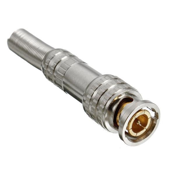 BNC Male Connector for RG-59 Coaxial Cable Brass End Crimp Cable Screwing Camera Free Welding - MRSLM