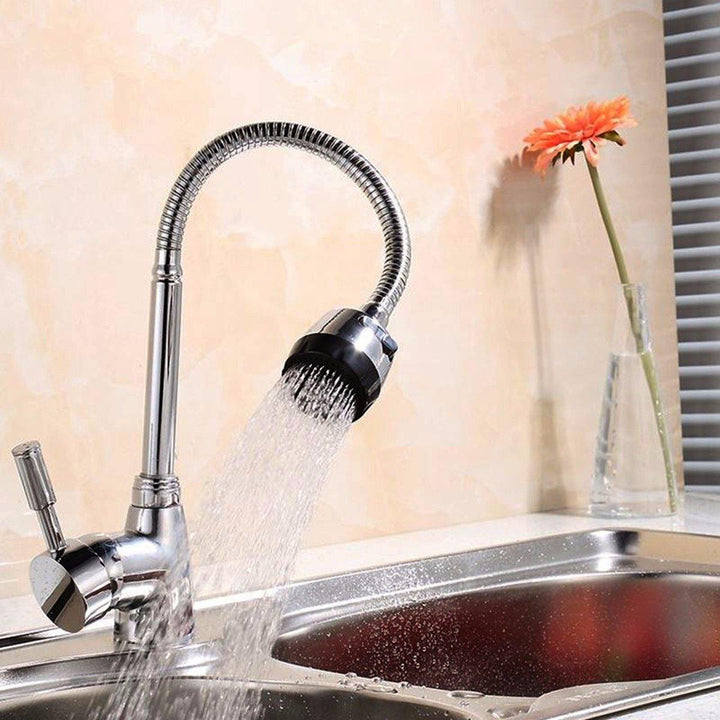 Chrome Kitchen Sink Faucet 360° Rotate Spout Basin Bathroom Hot & Cold Water Mixer Tap - MRSLM