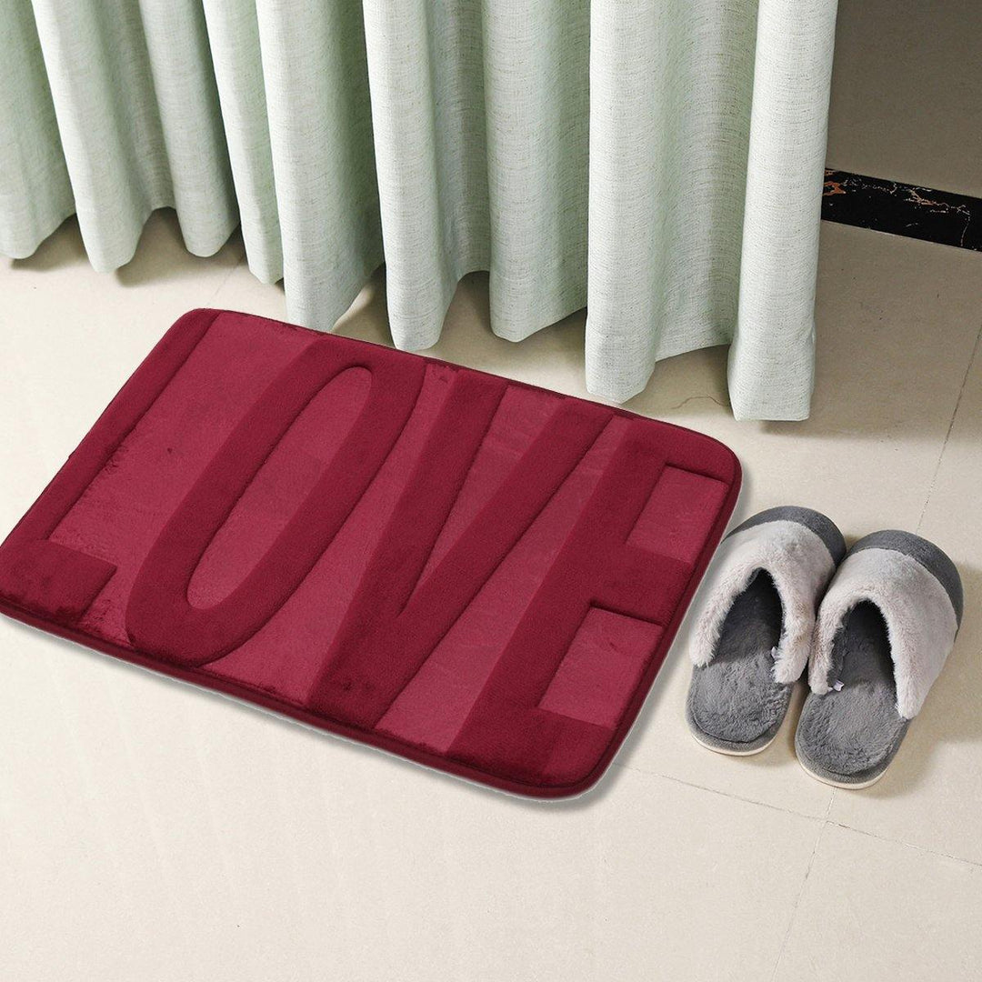 Coral Fleece Memory Foam Mats Bathroom Absorbent Non-slip Shower Rugs Carpet - MRSLM