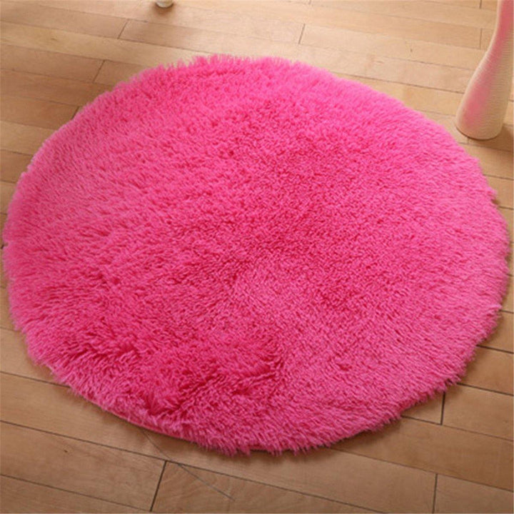 Round Fluffy Rugs Anti-Skid Shaggy Area Floor Yoga Mats - MRSLM