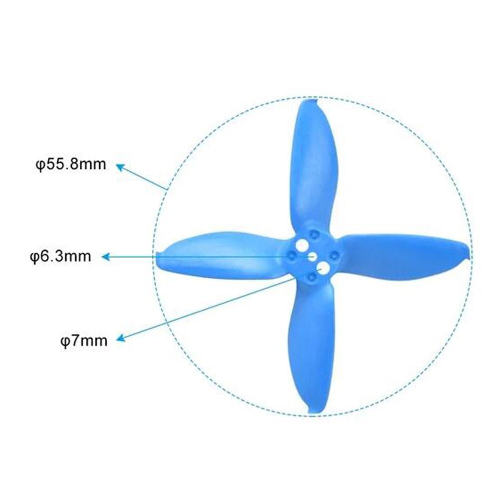 2Pairs EMAX Avan 2" 4-Blade Propeller 1.5mm Shaft for RC FPV Racing Drone BETAFPV Beta85 Pro 2 - MRSLM