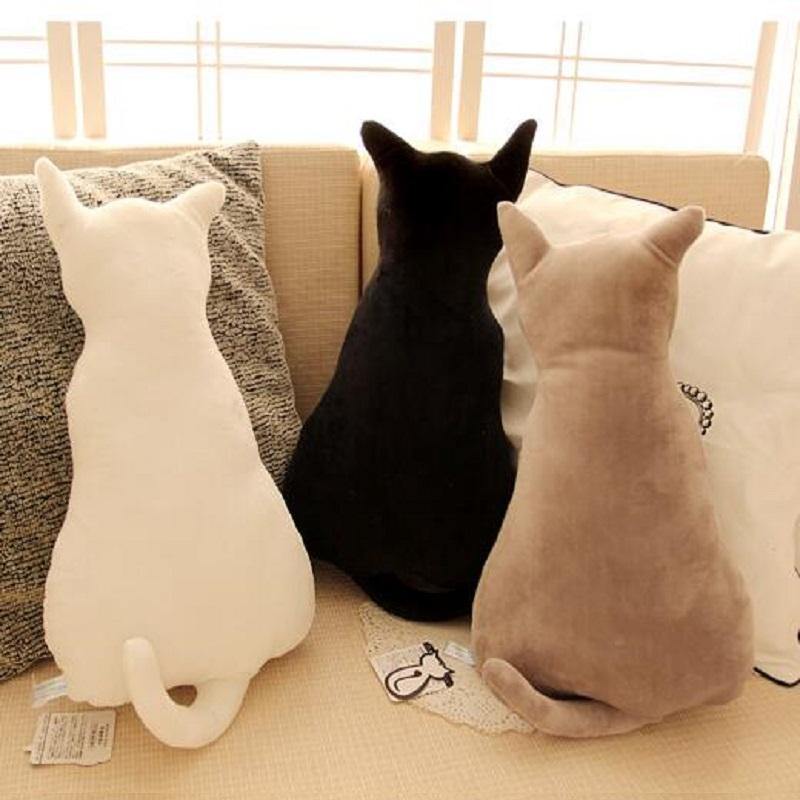 KC Super Cute Soft Plush Cat Back Sofa Pillow Cushion Stuffed Animal Doll Pillows - MRSLM