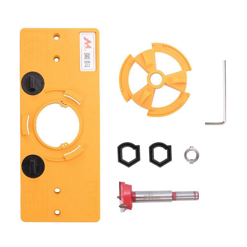 MYTEC 35mm Cup Style Hinge Jig Boring Hole Drill Guide for Woodworking Drilling Locator Set Door Hole Tool - MRSLM