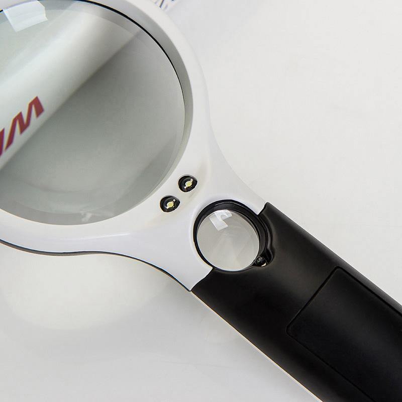 30X 12LED Lights High Magnification Magnifying Glass Double Lens Upgraded Magnifier Lamp Magnifying Glass - MRSLM