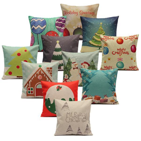 Christmas Candy Series Pillow Cases Home Sofa Square Cushion Cover - MRSLM