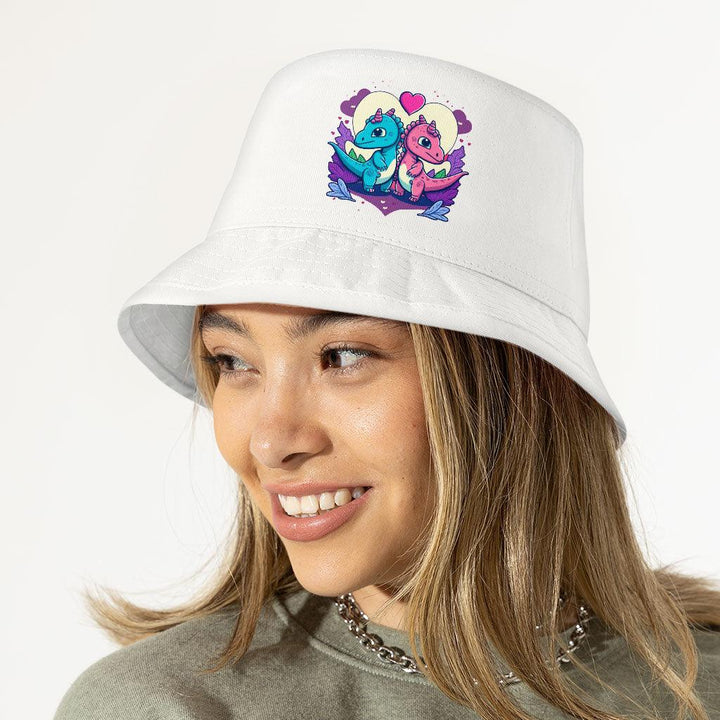 Dinosaur Print Bucket Hat - Love Graphic Hat - Colorful Bucket Hat - MRSLM