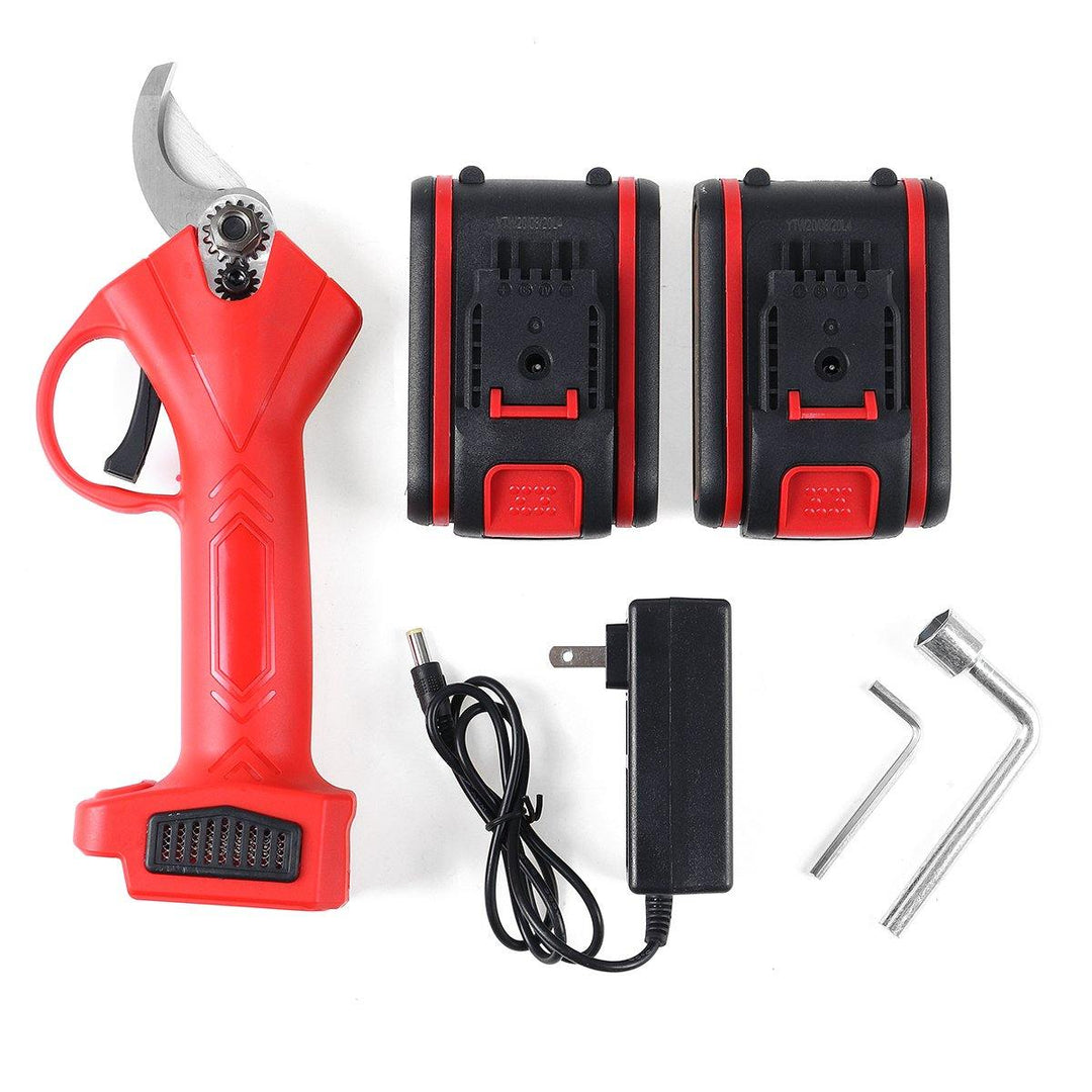 88VF Wireless 25mm Rechargeable Electric Scissors Branch Pruning Shear Tree Cutting Tools W/ 2 Battery - MRSLM