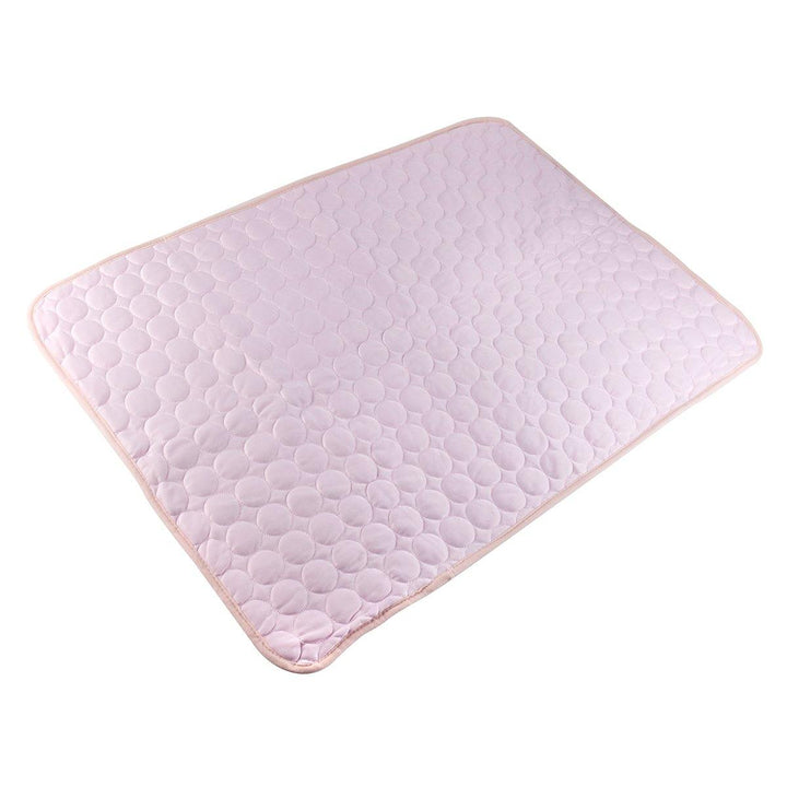 Pink Dog Pet Cat Cooling Mat Summer Cool Bed Pad Cushion Heat Relief Net Cotton Pet Carpet - MRSLM