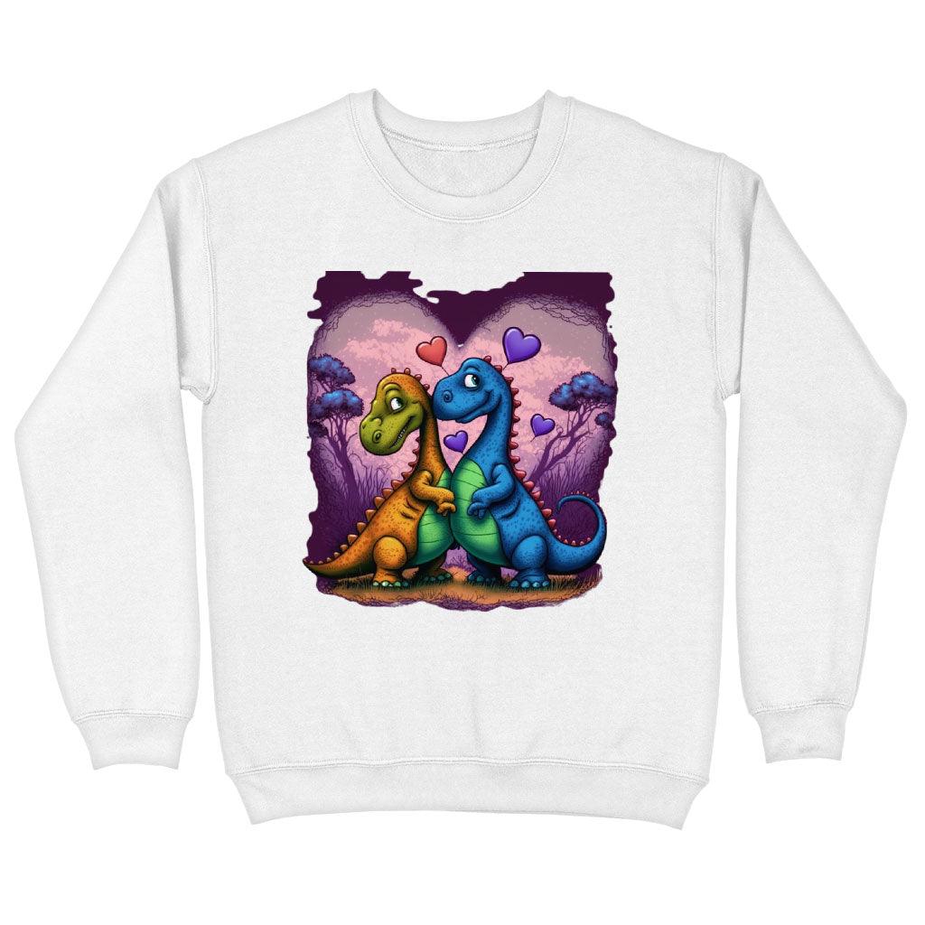 Love Sweatshirt - Dinosaur Crewneck Sweatshirt - Colorful Sweatshirt - MRSLM