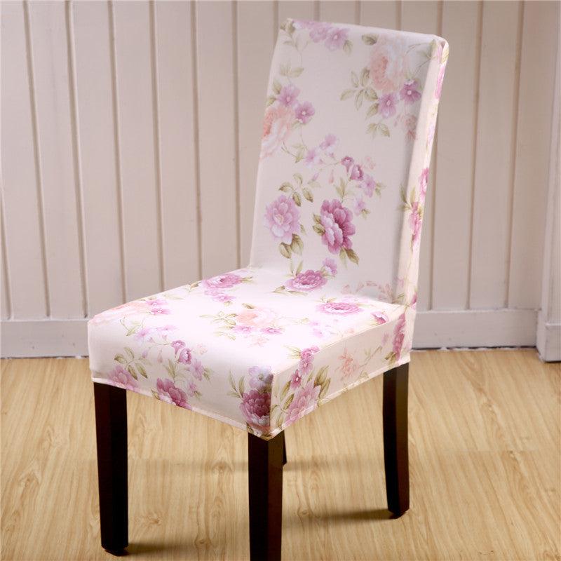 Honana WX-915 Elegant Flower Landscape Elastic Stretch Chair Seat Cover Dining Room Home Wedding Decor - MRSLM