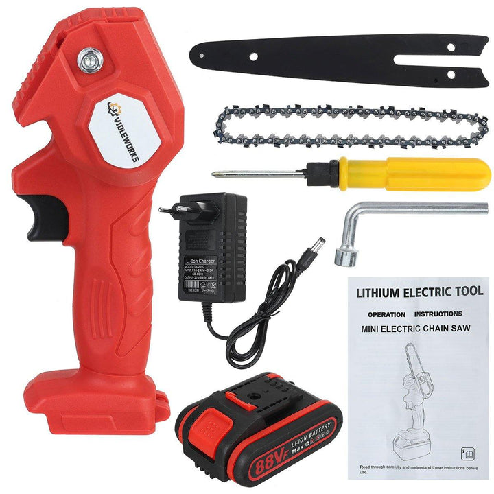 88VF 1200W 6 Inch Electric Cordless One-Hand Saw Chain Saw Woodworking Tool Kit - MRSLM