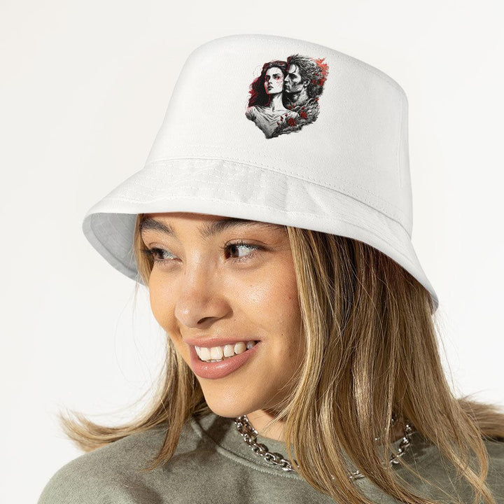 Rose Print Bucket Hat - Graphic Hat - Love Print Bucket Hat - MRSLM