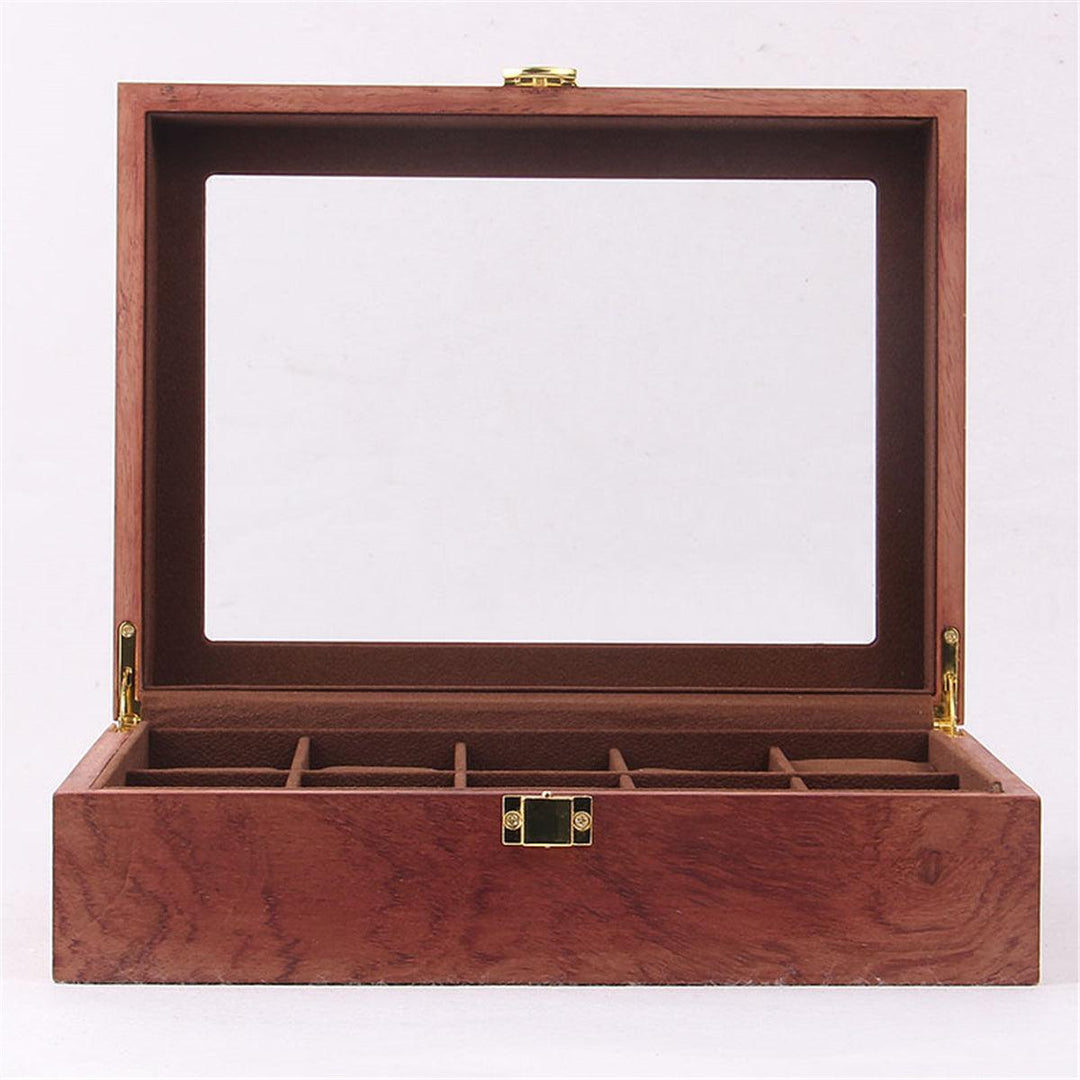 6/10/12 Slots Solid Wooden Watch Box Display Organizer Jewelry Storage Case - MRSLM