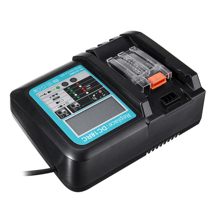 DC18RC Fast Lithium-Ion USB Battery Charger LED Display BL1830 BL1840 BL1850 For 14.4V 18V Makita Battery - MRSLM