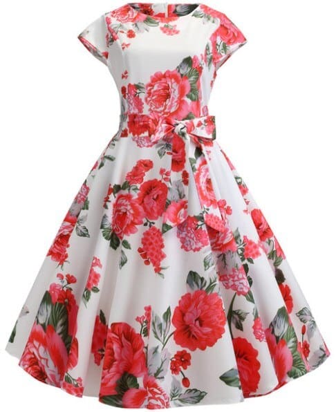 Women's Vintage Floral Printed Dress