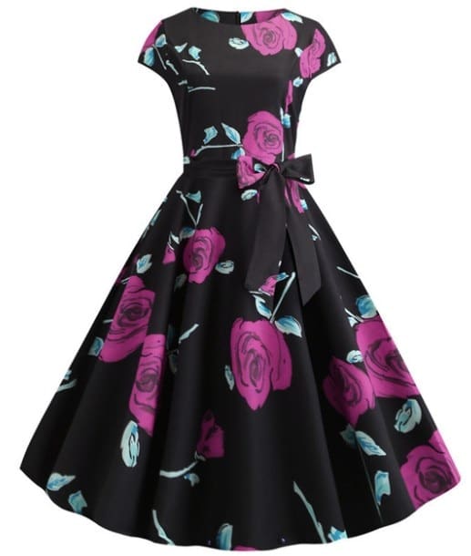 Women's Vintage Floral Printed Dress