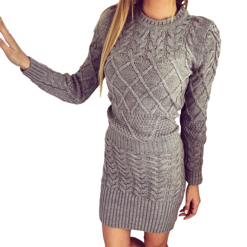 Women's Casual Warm Knitted Dress