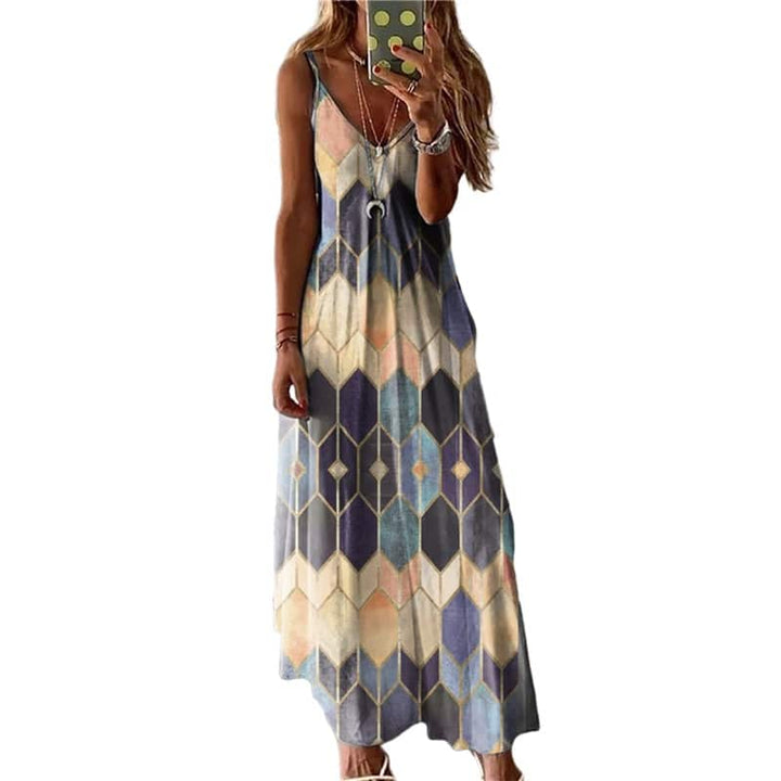 Women's Printed Casual Long Dress