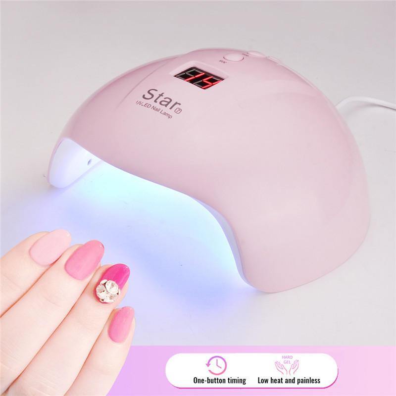 24W 12LEDs UV Nail Lamp Smart Sensing Gel Nails Polish Dryer Manicure - MRSLM