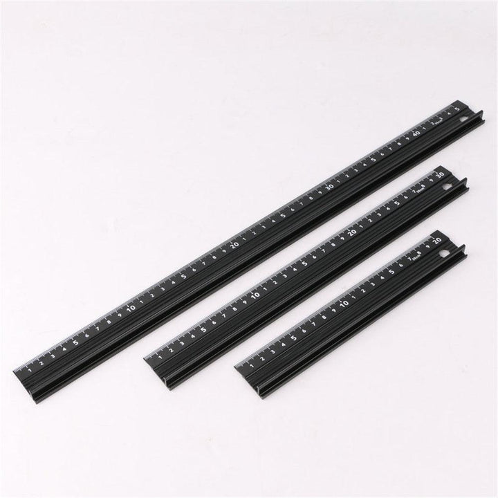 20/30/45cm Aluminum Alloy Protective Ruler Cutting Straight Scale Engineers Measuring Woodworking Cutting Tool - MRSLM