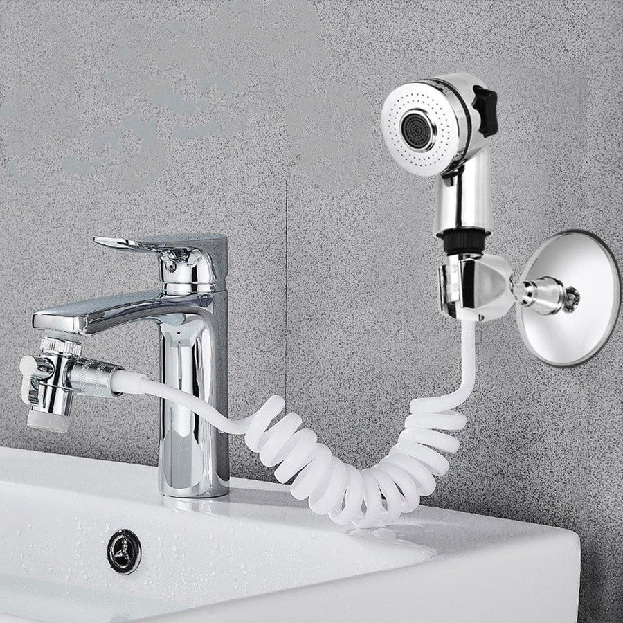 9 Types Bathroom Wash Face Basin Water Tap External Shower Head Toilet Hold Filter Flexible Hair Washing Faucet Rinser Extension Set - MRSLM