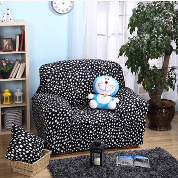 One Seater Textile Spandex Strench Flexible Printed Elastic Sofa Couch Cover Furniture Protector - MRSLM