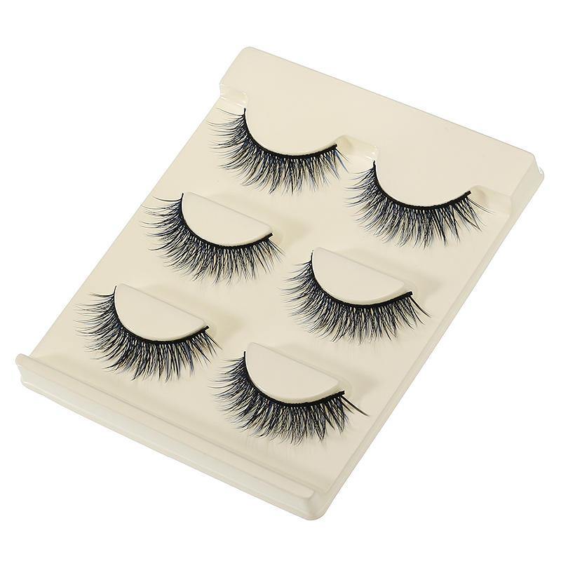 3D False Eyelashes Set Blue False lashes Makeup Natural Eyelashes Extension for Party - MRSLM