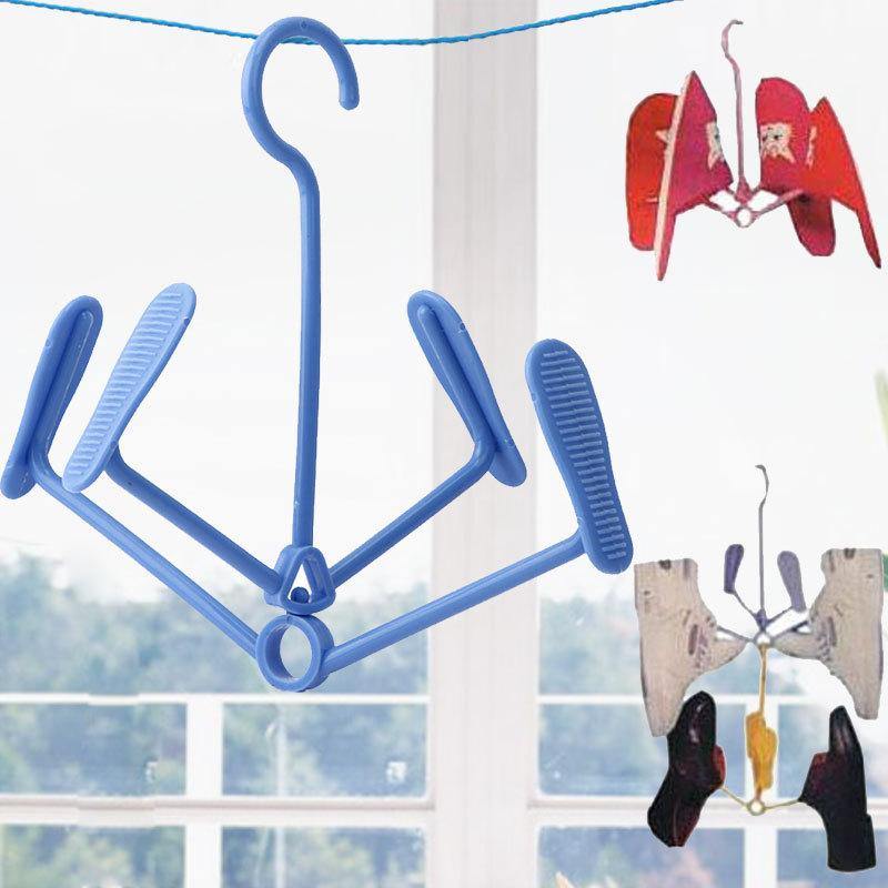 2018 Plastic Shoe Clothes Socks Shorts Underwear Drying Rack Hanger Hook - MRSLM