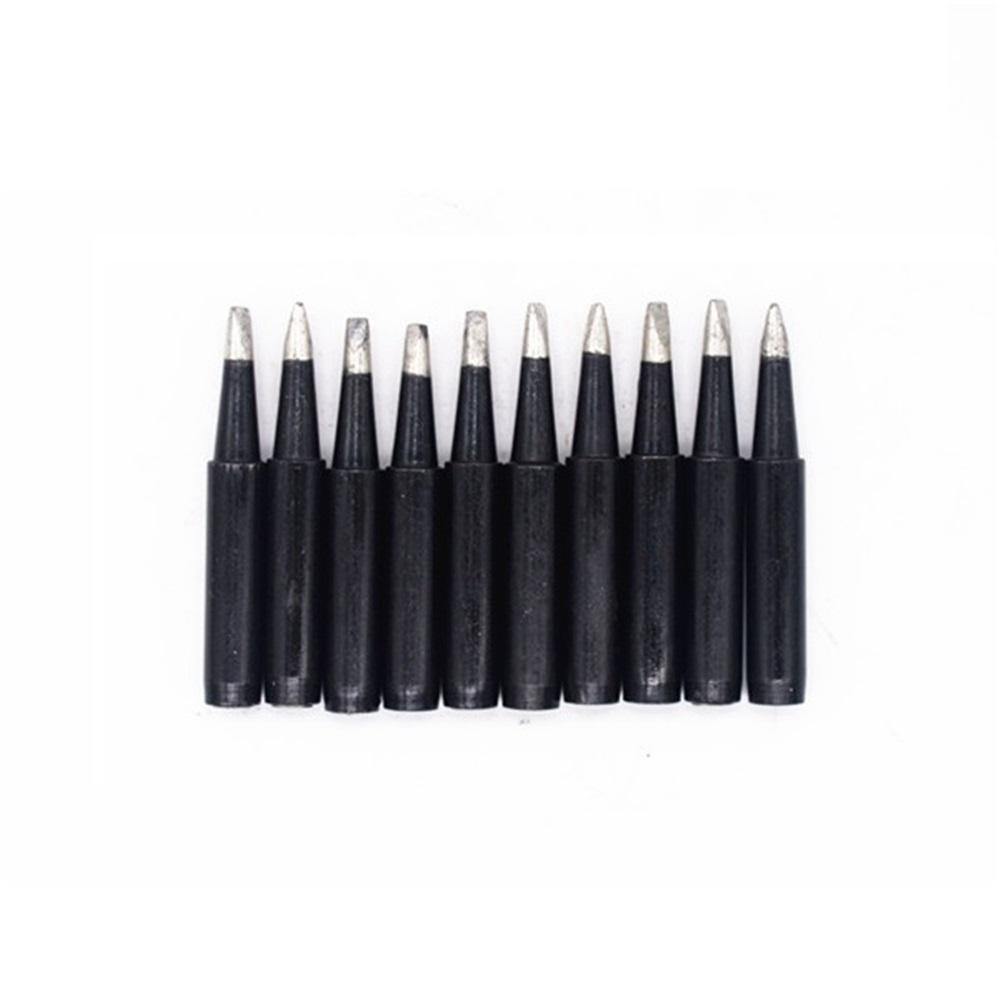 10pcs Black 936 Soldering Iron Tips 900M-T Edition Horseshoe Flat for Hakko Soldering Rework Station - MRSLM