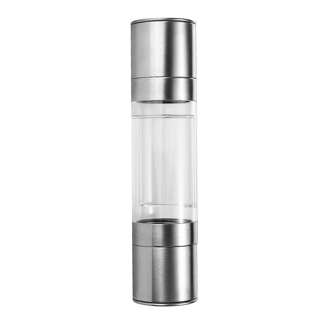 2 in 1 Premium Stainless Steel Glass Salt & Pepper Mill Grinder Kitchen Accessories - MRSLM