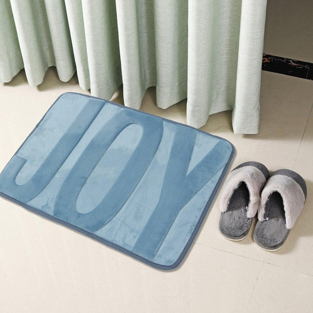 Coral Fleece Memory Foam Mats Bathroom Absorbent Non-slip Shower Rugs Carpet - MRSLM