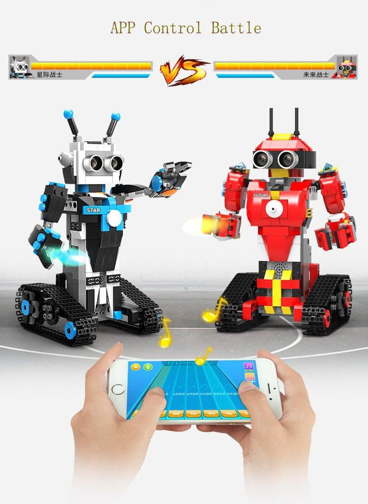 XuanPing DIY STEAM Block Building RC Robot Stick / App Control Progarmmable Robot Toy - MRSLM