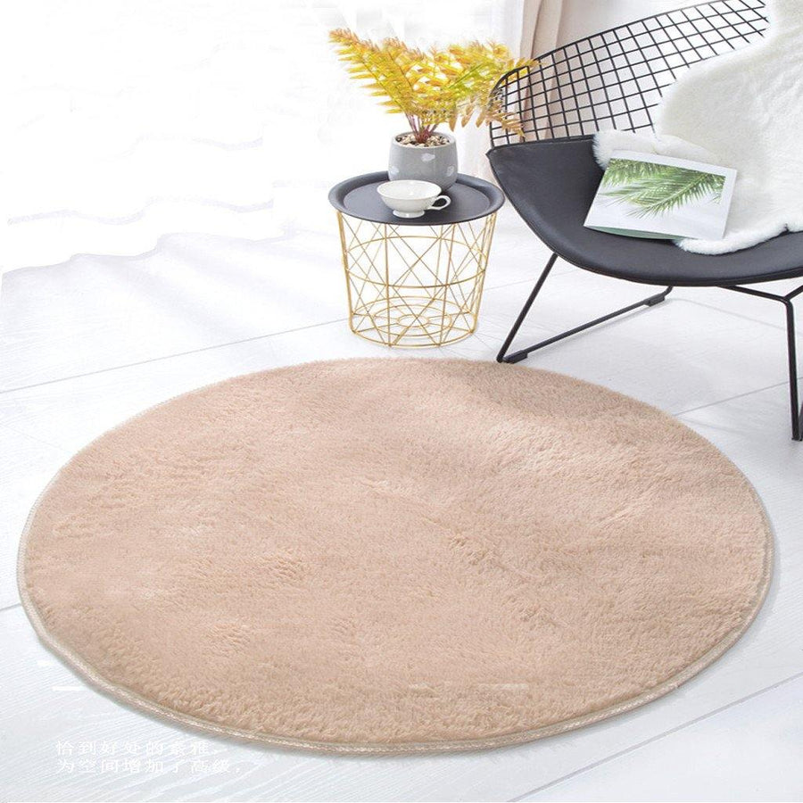 Lamb Velvet Round Carpet Fitness Yoga Mat Hanging Basket Computer Upholstery - MRSLM