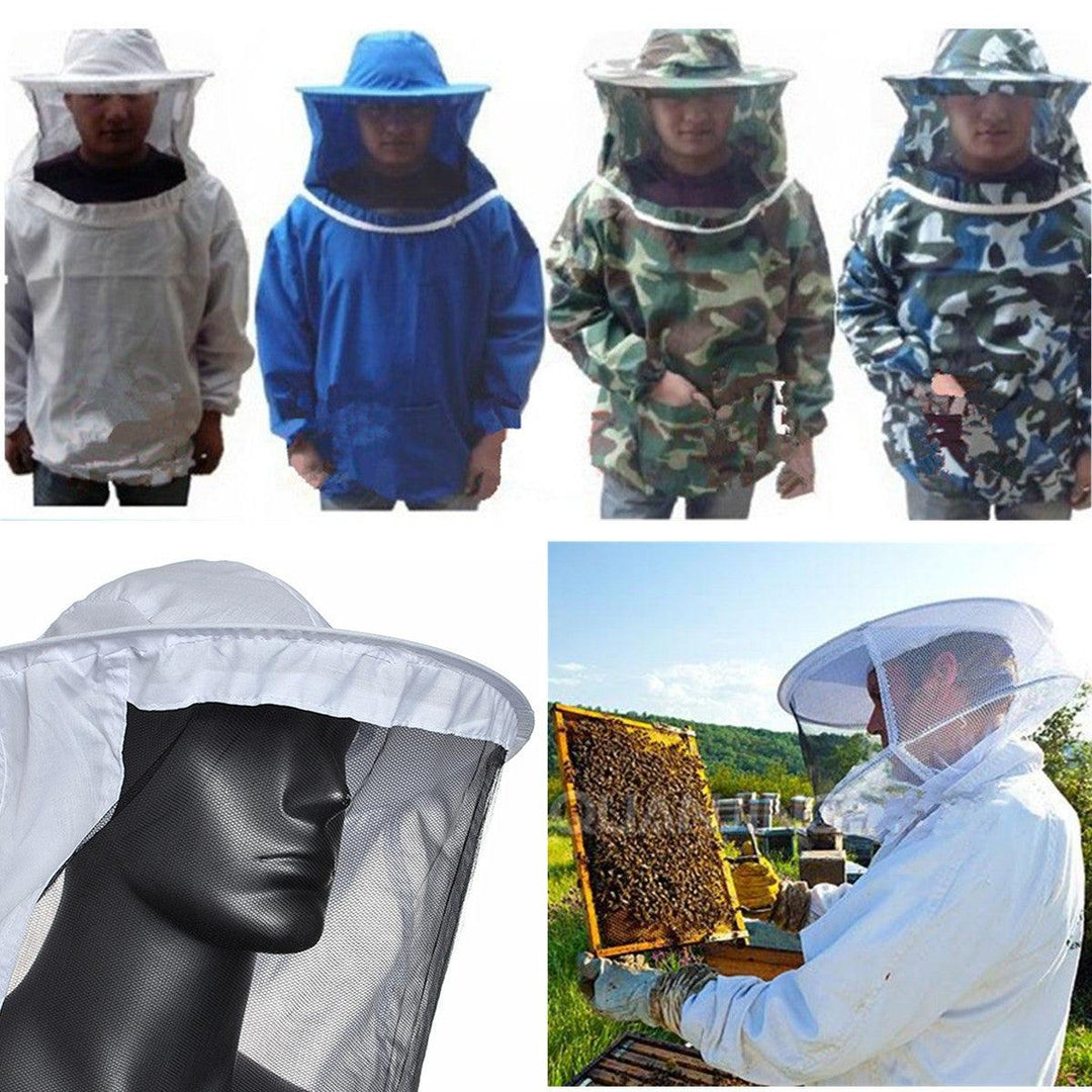 Beekeeping Jacket Veil Smock Equipment Supplies Bee Keeping Hat Sleeve Suit - MRSLM