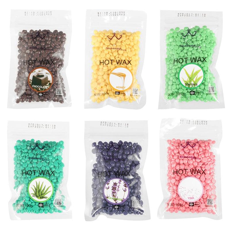 100g No Strip Depilatory Hot Film Hard Wax Bean Pellet Waxing Hair Removal - MRSLM