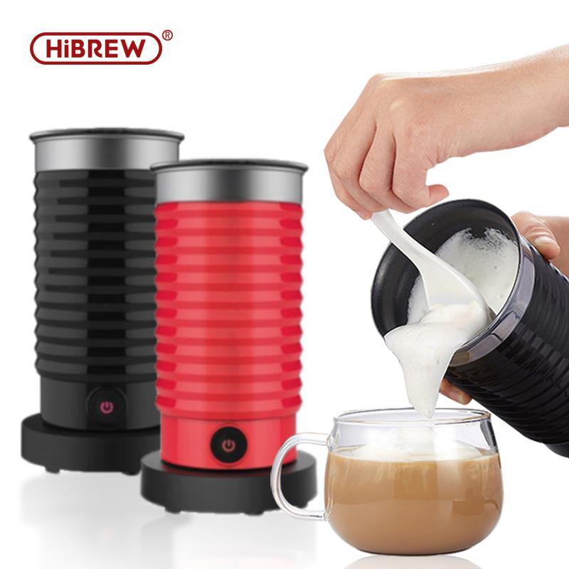 HiBREW 300ml Automatic Electric Lightweight Milk Frother Cappuccino Maker 220-240V 400W Food Grade Material Detachable Base Fast Frothing - MRSLM