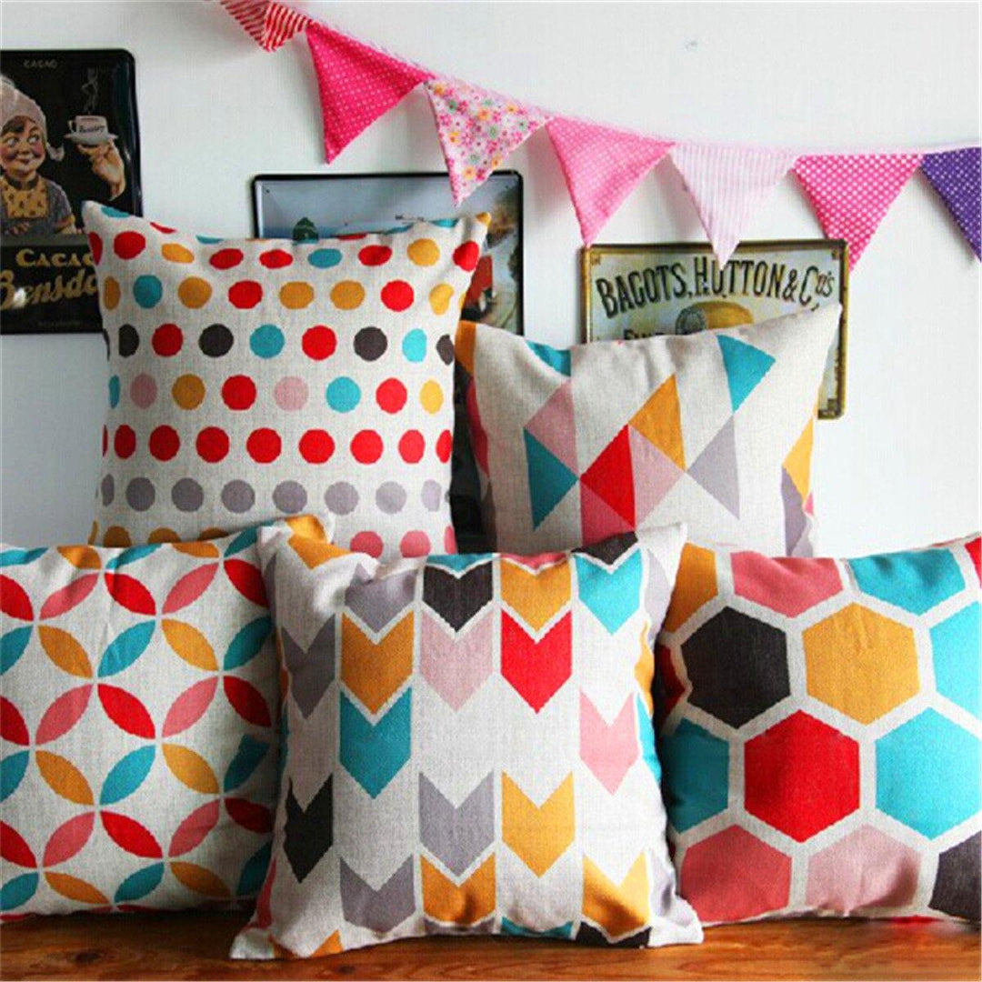 Geometric Abstract Printed Cushion Cover Sofa Bed Pillow Case Pillow Cover - MRSLM