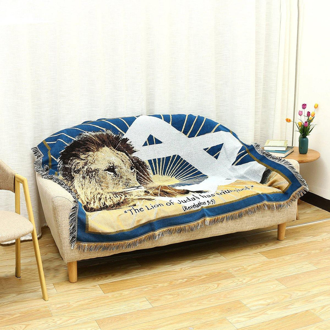 Folding Decorative Blanket Knit Tapestry Prayer Carpet Middle East Sofa Towel for Home Textiles - MRSLM