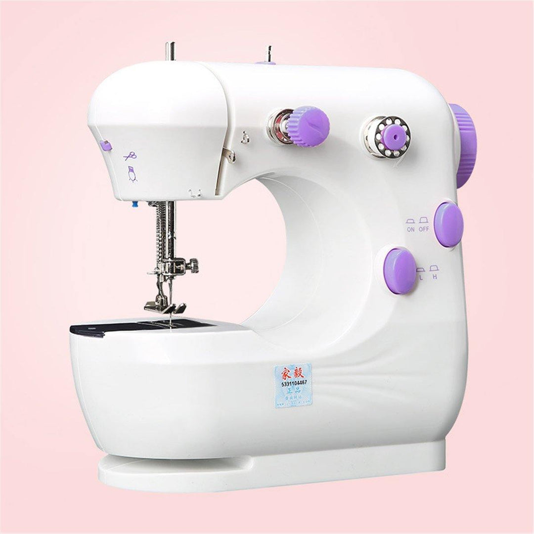 Mini Portable Electric Desktop Sewing Machine 2 Speeds For DIY Stitch Clothes Fabric - MRSLM