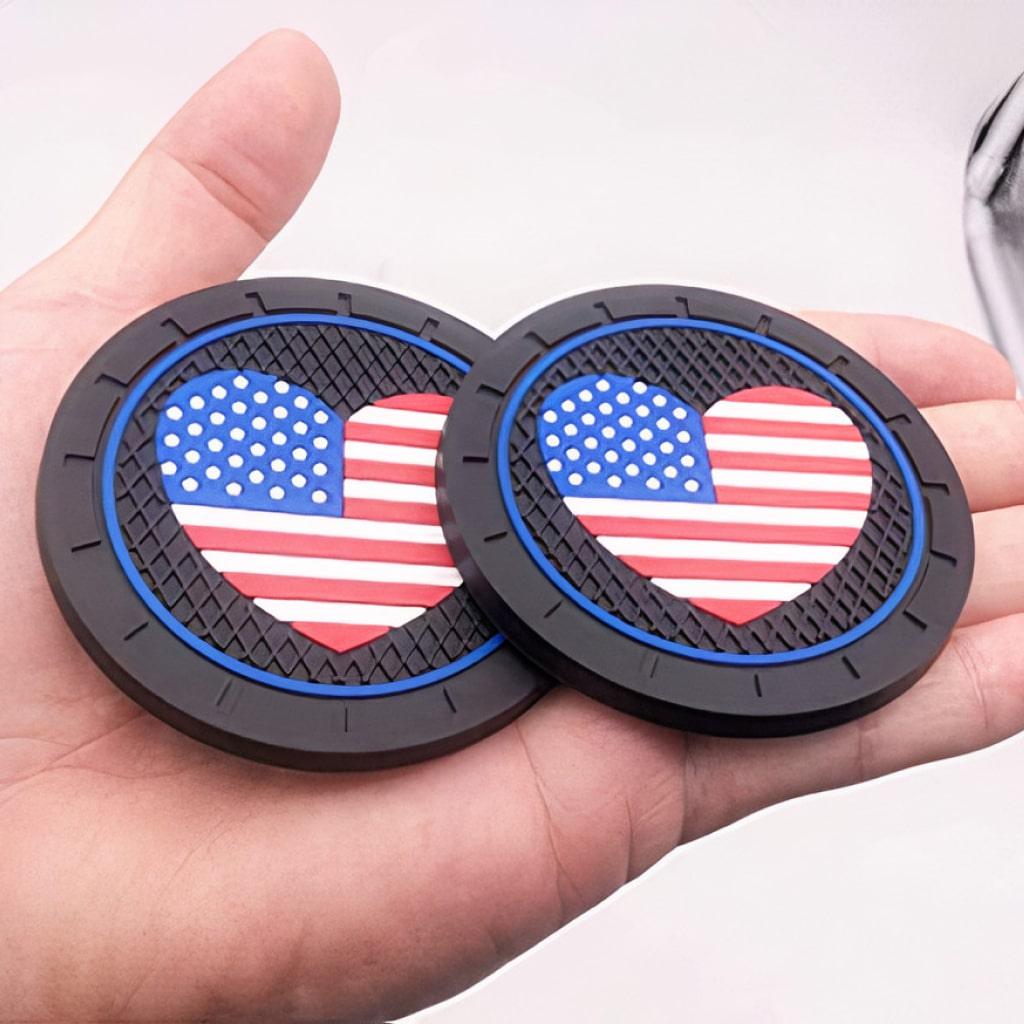 American Flag Heart Coaster - MRSLM