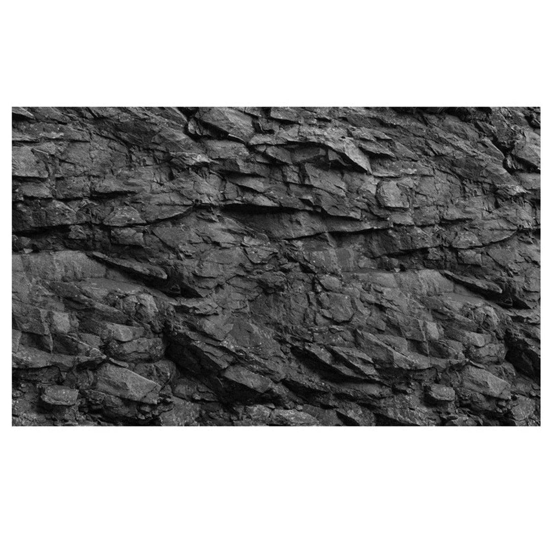 Dark Gray Rock Stone Aquarium Background Fish Tank Decorations Picture Adhesive Poster Home Office Decor - MRSLM