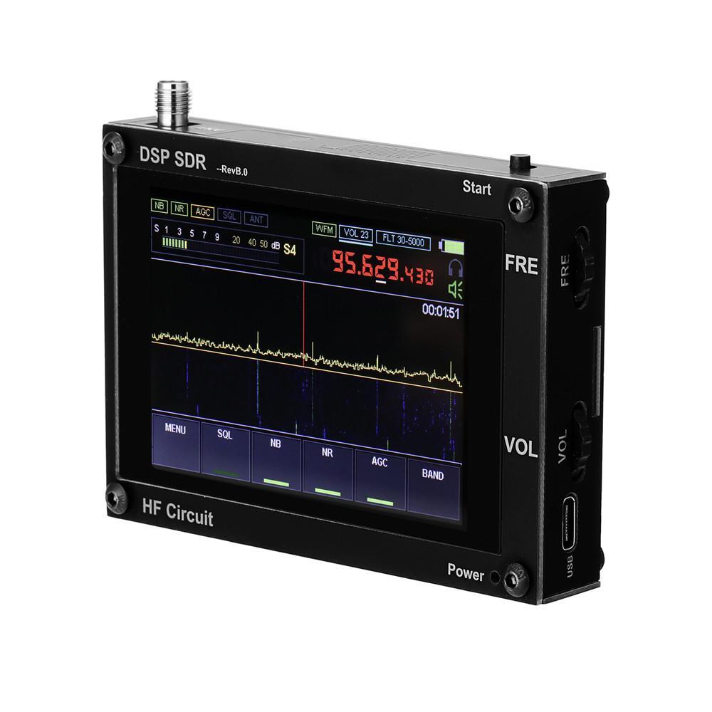 Ultra-thin 50KHz-200MHz Malahit SDR Receiver Malachite DSP Software Defined Radio 3.5" Display Battery Inside Nice Sound - Black 400MHz~2GHz - MRSLM