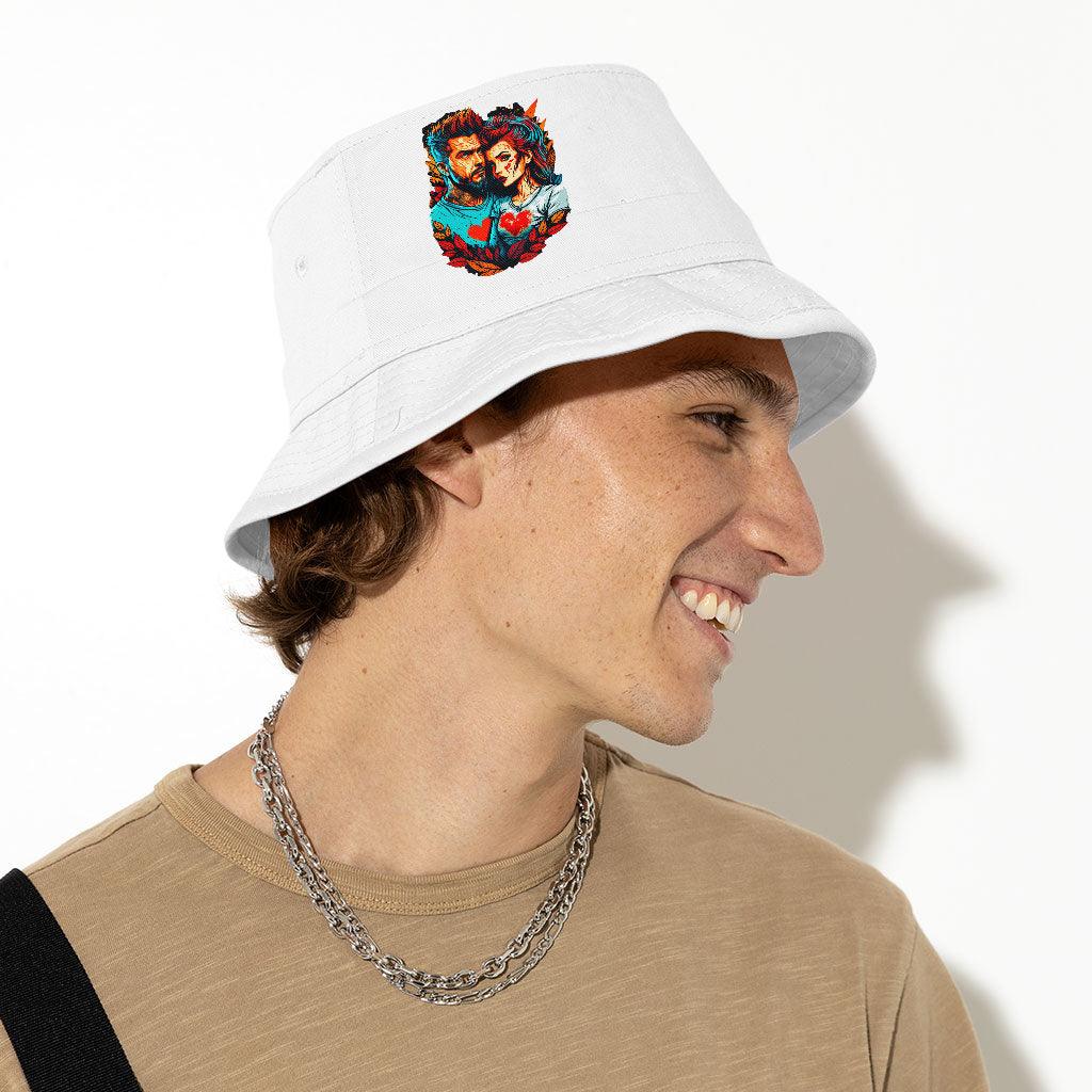 Romantic Shirt Bucket Hat - Bright Hat - Colorful Bucket Hat - MRSLM