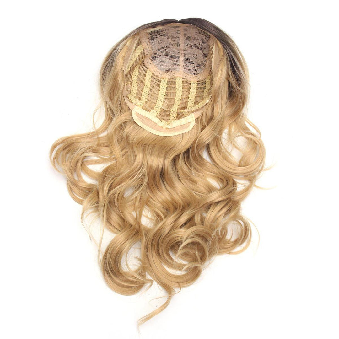 Women Wig Full Synthetic Long Wavy Hair Ombre Blonde Party Wigs - MRSLM